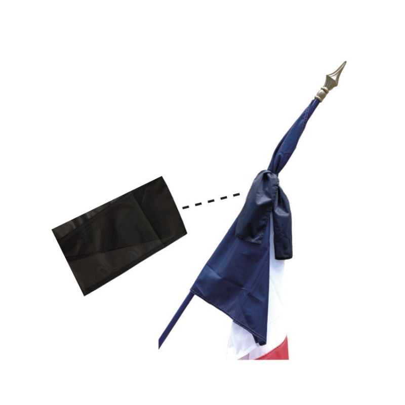 Ruban deuil noir Drapeaux Unic