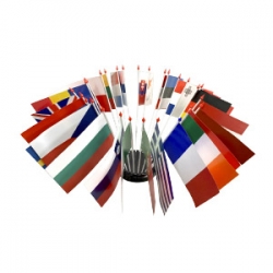 Drapeau de table plastique - Kit pays d'Europe