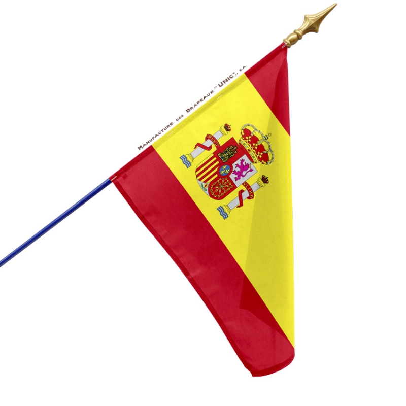 Drapeau Espagne avec couronne