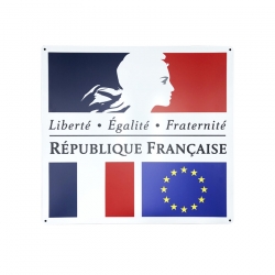 Devise de la République Française plaque en aluminium