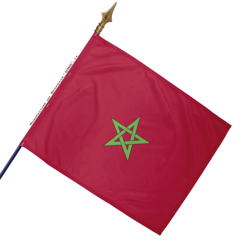 Drapeau Maroc sur Hampe à agiter - 5 tailles disponibles