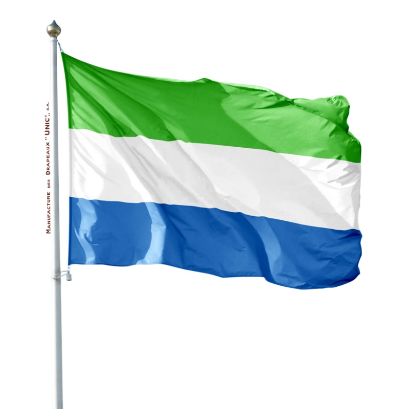 Pavillon Sierra Leone drapeaux des pays d'Afrique Unic