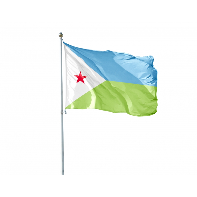 Pavillon Djibouti dans drapeaux Pays d'Afrique